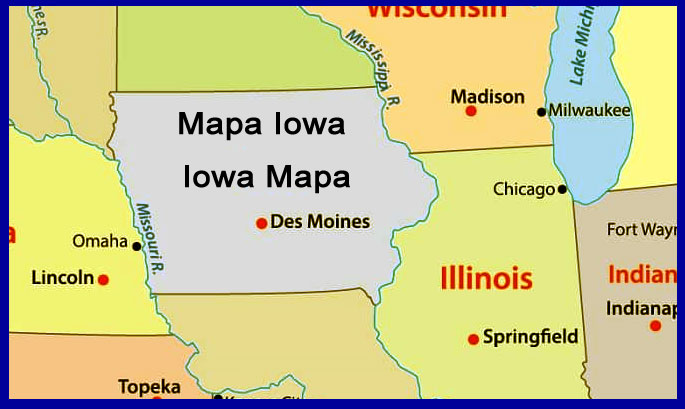 Mapa Iowa