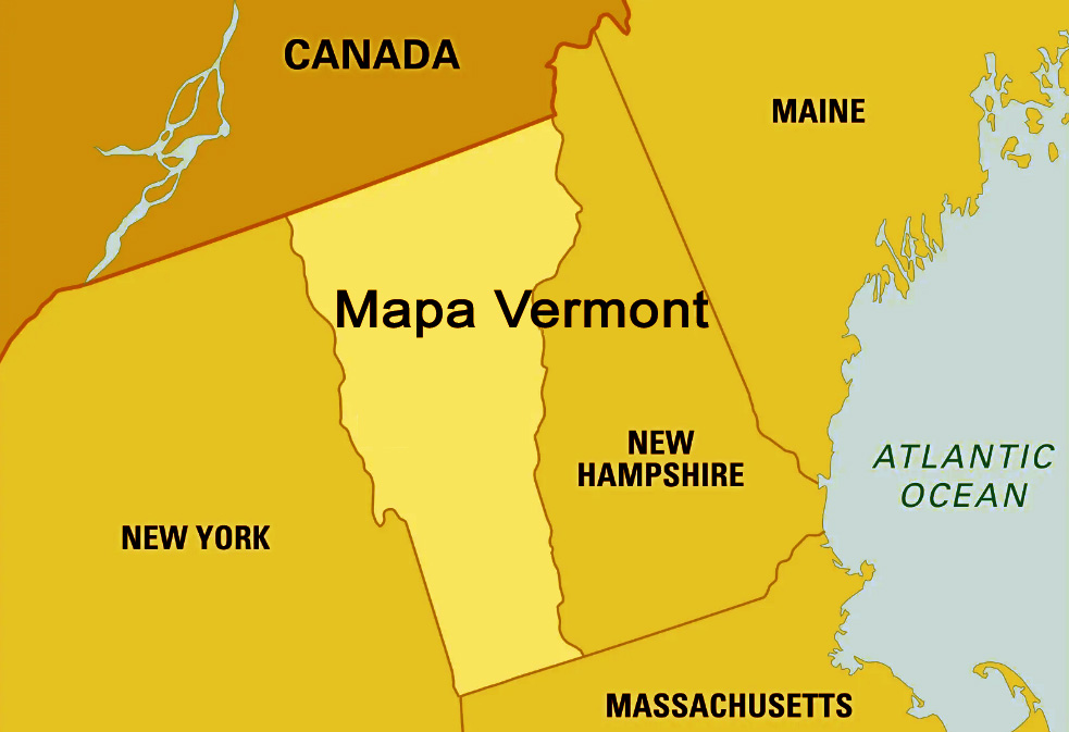 Mapa Vermont