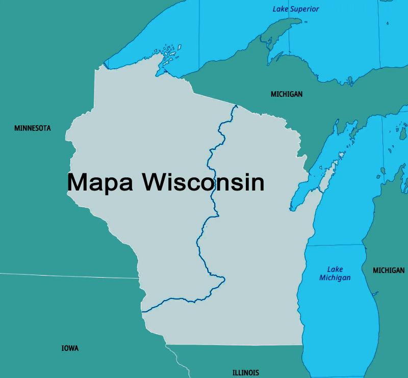 Mapa Wisconsin